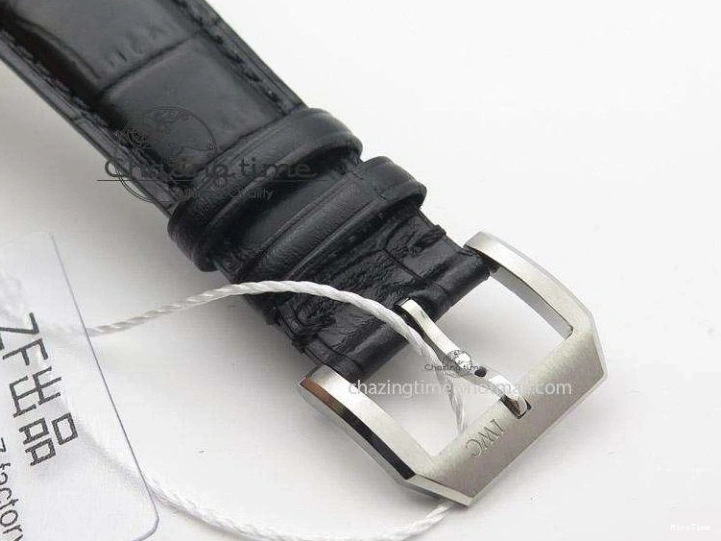 MIROTIME 0322 Portuguese IW545407 Black Dial ZF 1:1 Best Edition On Dark Blue Leather Strap DailyWear 7337